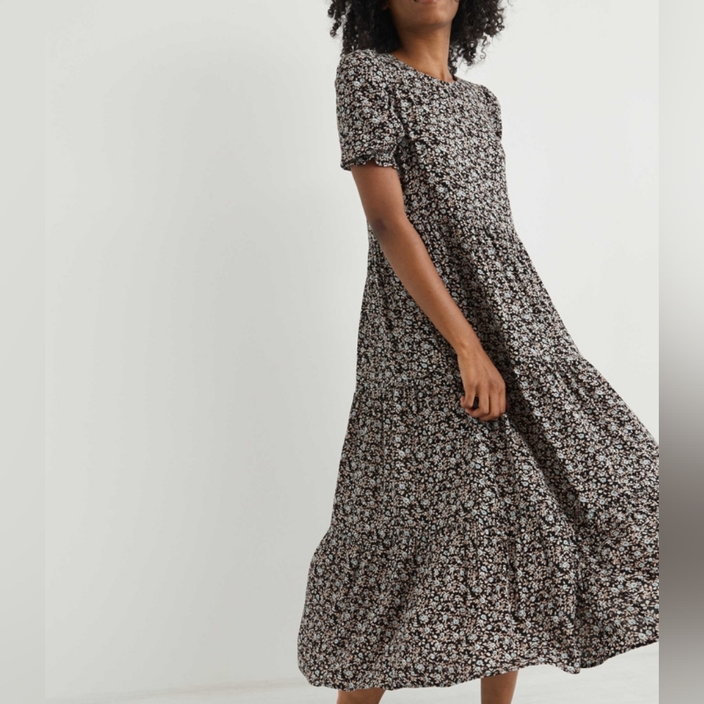 Aerie Long Bohemian Floral Midi Dress Sz  M